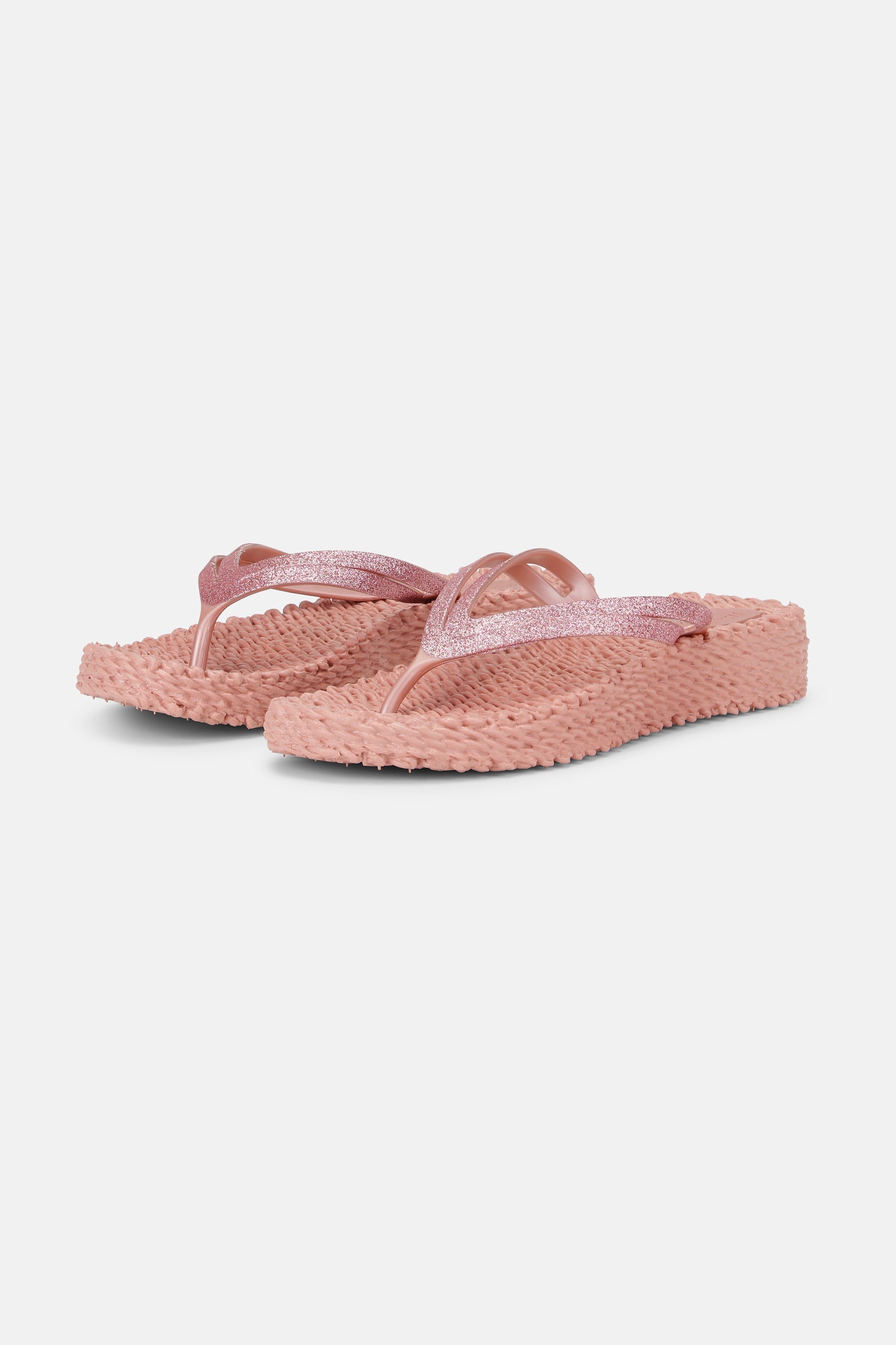 Platform Flip-flops Glitter - Misty Rose